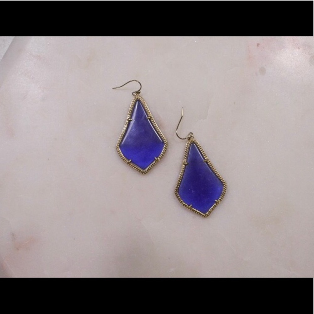 Kendra Scott Cobalt Blue Alexandra Earrings